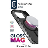 Cellularline Gloss Mag - iPhone 16 Pro Custodia compatibile con ecosistema Magsafe