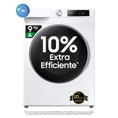 Samsung WW90DG6U25LE lavatrice Caricamento frontale 9 kg 1400 Giri/min Bianco