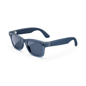 Ray-Ban Meta Wayfarer, Jeans opaco trasparente, Blu polvere polarizzate