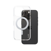PanzerGlass CARE by ® Feature Cover Trasparente con Kickstand Argento & MagSafe iPhone 16 Pro