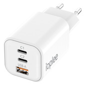 IOPLEE Caricatore da Rete GaN Ultra Compatto 3 porte USB-C+A 65W