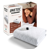 Imetec Scaldasonno Maxi Adapto Plus, Singolo 195x90 cm, Coprimaterasso riscaldato, Tessuto Anallergico trapuntato, Caldo Subito, Tecnologia Brevettata Adapto Plus, Sistema Sicurezza ElectroBlock, Bassi consumi, 6 Temperature, Autospegnimento 1, 3, 9 ore
