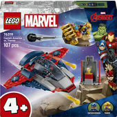 LEGO ǀ Marvel 76319 Capitan America Contro Thanos, Giocattolo Avengers con Aereo e 2 Minifigure dei Supereroi, Idea Regalo 4+