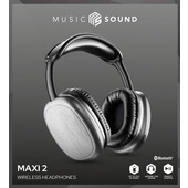 Music Sound Maxi2 Cuffie around-ear Maxi2 Bluetooth 5.0 : cuffie around-the-ear dal design moderno e colorato, che garantiscono un suono potente e bilanciato e un alto comfort d'utilizzo