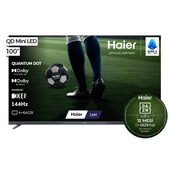 Haier Smart TV QD-Mini LED 100" H100M96FUX, 4K, UltraSense AI, Dolby Atmos, Google TV, Dolby Vision IQ, Audio 5.1.2 Sound by KEF 90W, 144Hz, Gaming fino 240Hz, HDMI 2.1 x3