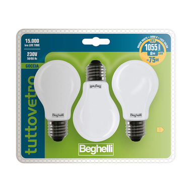 Beghelli 56380BL Lampadina a risparmio energetico Bianco 8 W E27 E