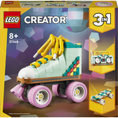 LEGO Creator 31148 3 in 1 Pattino a Rotelle Retrò Trasformabile in Mini Skateboard o Radio Giocattolo, Regalo Creativo da 8+