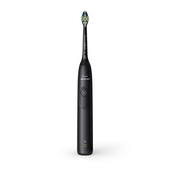 Philips Sonicare Spazzolino elettrico sonico con base di ricarica, 2 livelli intensità, sensore di pressione colore nero HX7101/02
