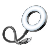 Cellularline USB Ring Light Anello luminoso con porta USB-A Nero