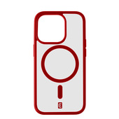 Cellularline Pop Mag - iPhone 15 Pro Custodia trasparente con bordi colorati compatibile con ecosistema Magsafe