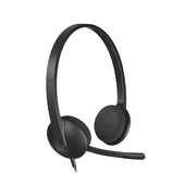 Logitech 981-000475 cuffia e auricolare Cablato A Padiglione Ufficio USB tipo A Nero