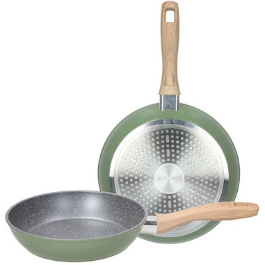 Tognana Porcellane set 2 padelle da 24+28 cm in alluminio forgiato Sage Stone
