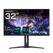 GIGABYTE AORUS Monitor da gioco OLED FO32U2P da 32” - 3840 x 2160 (UHD), 240Hz, 0,03ms, 250 cd/m², KVM, FreeSync Premium Pro, DisplayHDR True Black 400, DisplayPort 2.1