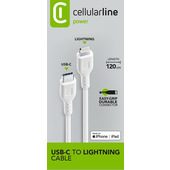 Cellularline Power Cable 120cm - USB-C to Lightning Cavo USB-C to Lightning per ricarica e trasferimento dati