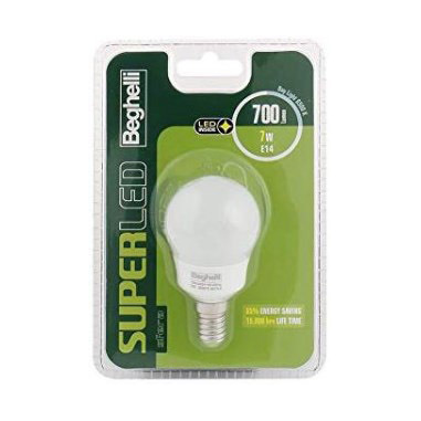 Beghelli Sfera Super LED E14 Lampadina a risparmio energetico Bianco freddo 6500 K 7 W F