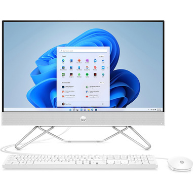HP 24-cb1027nl Bundle Intel® Core™ i3 i3-1215U 60,5 cm (23.8") 1920 x 1080 Pixel PC All-in-one 8 GB DDR4-SDRAM 512 GB SSD NVIDIA GeForce MX450 Windows 11 Home Wi-Fi 5 (802.11ac) Bianco
