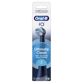 Oral-B Testine di Ricambio iO Series Ultimate Clean Black, testine rotonde di ricambio originali, con setole CrissCross per pulizia e rimozione della placca avanzate e in profondità, 3