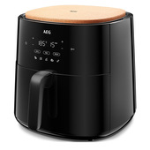 AEG AAF7B, FRIGGITRICE AD ARIA, 7 L, POTENZA MASSIMA 1800 W, 8 MODALITA' DI COTTURA, 60-200 °C, CESTELLO LAVABILE IN LAVASTOVIGLIE, SOTTOPENTOLA IN SUGHERO INTEGRATO, NERO