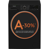 Hotpoint Ariston HB 103B CARE IT, Capacità 10kg, classe A -30%, colore Black, 1400 giri, Display digitale XL, Vapore