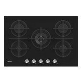 Candy Moderna CVG74WPB Nero Da incasso 74.5 cm Gas 5 Fornello(i)