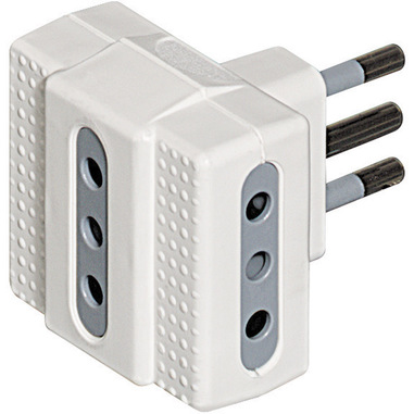 bticino S3603D adattatore per presa di corrente Grigio, Bianco