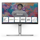 AOC Q27U3CV Monitor PC 68,6 cm (27") 2560 x 1440 Pixel Quad HD LCD Nero