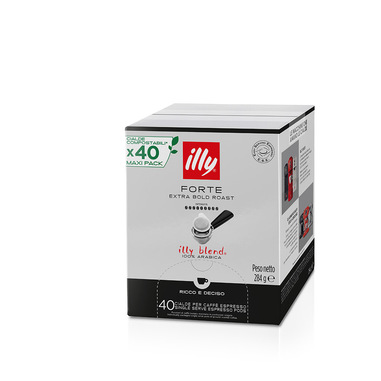 Illy Forte Cialde caffè Tostatura scura 40 pz