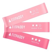 FITPADDY EBND02PK banda elastica di resistenza Lieve - Media - Pesante Lattice Rosa