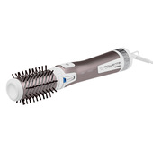Rowenta Brush Activ Premium Care CF9540 Spazzola Rotante e Asciugante per Volume, Doppio Generatore di Ioni, con Setole Naturali, 1000 W, Rosa Cannella/Bianco/Alluminio