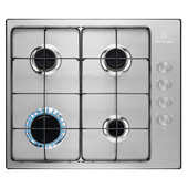 Electrolux EGS6404SX Acciaio inox Da incasso 60 cm Gas 4 Fornello(i)
