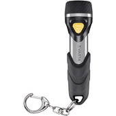 Varta Day Light Key Chain LED Flashlight (incl. anello portachiavi e 1x batteria AAA Longlife Power, antiurto) argento/nero per la casa, tutti i giorni, interruzioni di corrente