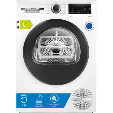 Bosch WQG233D0II asciugatrice Libera installazione Caricamento frontale 8 kg Bianco