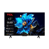 TCL T69C 43T69C 43" QLED, TV Direct LED, TV 4K HDR, Smart TV alimentata da Google TV (Dolby Vision & Atmos, Game Master, Motion Clarity, compatibile con Google Assistant e Alexa)