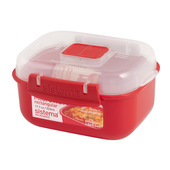 Sistema Contenitore rettangolare Microwave per microonde rosso Lt 0,525