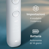 Philips Sonicare DiamondClean serie 9000 Sonicare Diamond Clean 9000 Spazzolino Elettrico Sonico Bianco con App, con custodia da viaggio HX9913/17