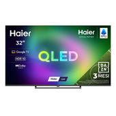 Haier Smart TV QLED 32" H32S80GFX, Full HD, Google TV, HDR10, Dolby Audio, HDMI 2.1 x4, Bluetooth 5.1, DBX TV
