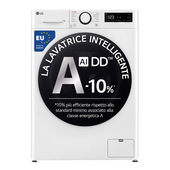LG F4R5011TSWW Lavatrice 11kg AI DD, Classe A-10%, 1400 giri, TurboWash, Vapore
