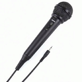 Hama Microfono Dynamic "DM-20", omnidirezionale, mono, connettore Jack 3,5 mm e adattatore 6,35 mm, cavo da 2,5 mt