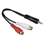 Hama Cavetto adattatore Jack 3.5 mm M/2 RCA F (phono), 0,1 metri
