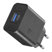 Cellularline Dual Super Fast Charger 45W - Samsung Caricabatterie da rete 2 porte USB e USB-C con tecnologia Super Fast Charging 45W