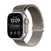 Apple Watch Ultra 4 GPS + Cellular, Cassa 49 mm in titanio naturale con Loop in maglia milanese in titanio naturale - L