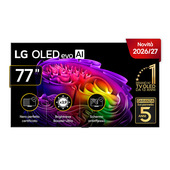 LG OLED evo AI 77'' Serie G6 OLED77G64LW, 4K, Hyper Radiant Color, Staffa a filo muro inclusa, G-Sync, SMART TV 2026