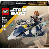 LEGO Star Wars 75400 Microfighter Jedi Starfighter di Plo Koon, Astronave Giocattolo con 2 Shooter e Minifigure, Regalo da 6+
