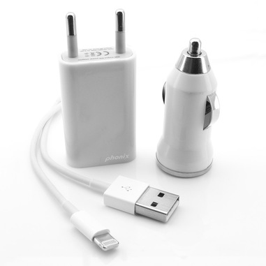 Phonix APPL1KIT Caricabatterie per dispositivi mobili Bianco Auto, Interno