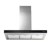 Glem Gas GHB990IXA cappa aspirante Cappa aspirante a parete Nero, Acciaio inox 679 m³/h