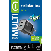 Cellularline MULTIPOWER MICRO 30W Caricabatterie da rete veloce ultracompatto 2 porte, 30W