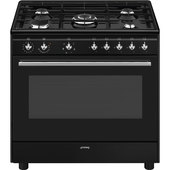 Smeg Concert CX91GMBL cucina Cucina freestanding A Elettrico Gas Nero
