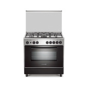 Bertazzoni La Germania Stile S85C61XT19 cucina Elettrico Gas Nero, Acciaio inox