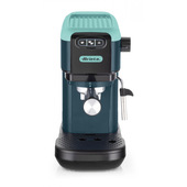 Ariete 1399 Macchina da caffè espresso Light Aquamarine, Per polvere e cialde ESE, 1300 W, Capacità 1,1L, 15 bar di pressione, Filtro 1, 2 tazze e cialda ESE, Cappuccino, Verde