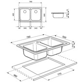 Smeg SP792-2 lavello Lavello ad incasso Rettangolare Acciaio inossidabile